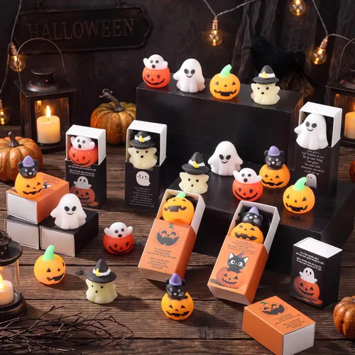 Vista 4 de 10 juegos de bolas de estrés cálidas de Halloween con cajas mezcladas 5 Beige