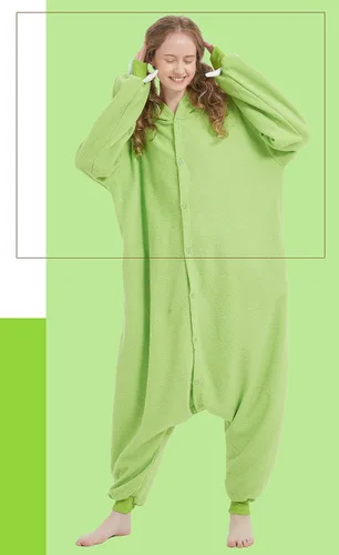 Vista 2 de SWEETXIN Adult Unisex Onesie Pajamas Halloween Christmas Sleepwear Jumpsuit Cosplay Costume