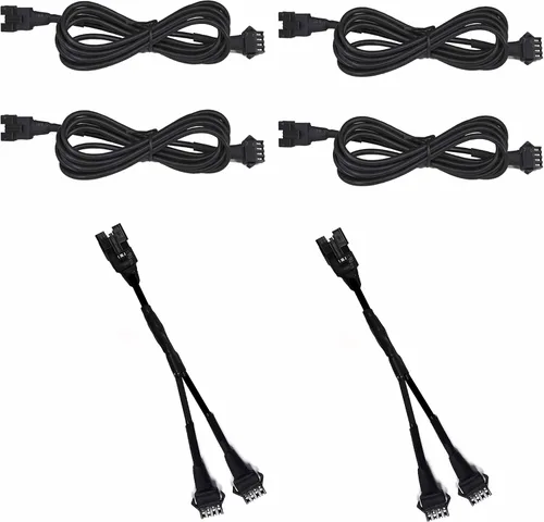 Vista 6 de Juego de 4 cables de extensión de 11.8 pulgadas, 11.8 in, para luces LED multicolor, tira de neón (4 piezas de 11.8 pulgadas/11.8 in)