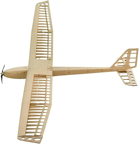 Vista 3 de Balsa Wood Glider Plane F25 AION-25 - Kit de avión de vela sin ensamblar de 98.425 in (98 pulgadas) Envergadura grande RC planeador de vela F3P Kit