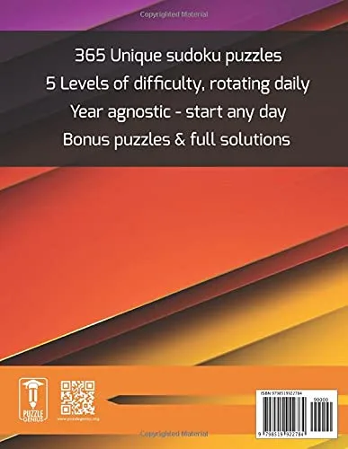 Vista 2 de A Year of Sudoku 365 Puzzles, 5 Levels of Difficulty No 2