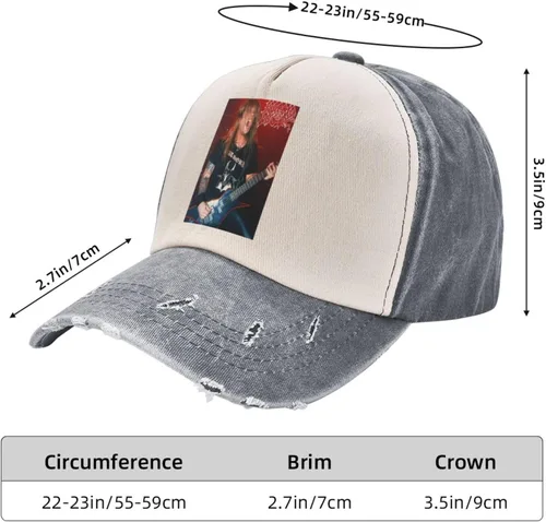 Vista 5 de Morbid Music and Angel Unisex Vintage Washed Distressed Baseball-Cap Twill Adjustable Dad-Hat Dark Red