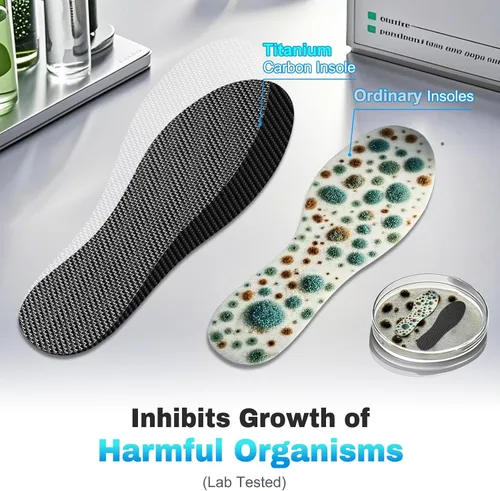 Vista 4 de El titanio mejora la plantilla de fibra de carbono, 1 par de insertos rígidos para zapatos para aliviar el dolor de los dedos del pie, fracturas