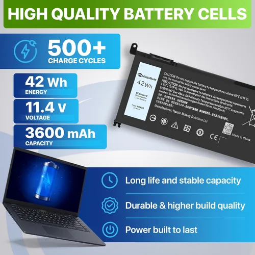 Vista 5 de Batería NinjaBatt para Dell WDX0R P69G Inspiron 15/13 5000/7000 Series 5570 5567 7579 5578 5568 7569 5579 5565 7573 7378 5378 7368 5379 5368 7375