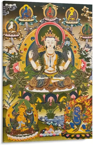 Vista 28 de Póster artístico con texto en inglés «Lord Shiva And His Family» («Lord Shiva And His Family») - Póster decorativo moderno para decorar la pared