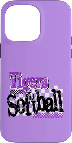 Vista 21 de Tigers Softball Mom Purple Tiger Pride Game Day School Case for iPhone 17