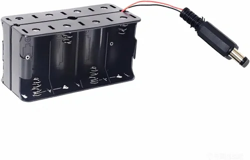 Vista 24 de 2 unidades de soporte para pilas D de 8 ranuras con respaldo doble y cables, caja para pilas de tamaño D de 8x1.5V 8D bilateral