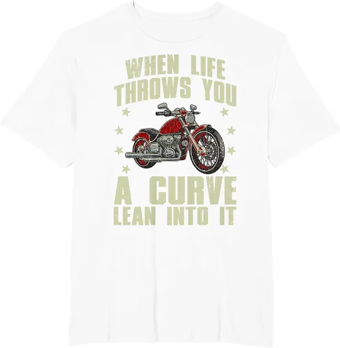 Vista 88 de Funny Motorcycle Racer Design for Men Women Motorcycle Lover T-Shirt Asphalt Grey