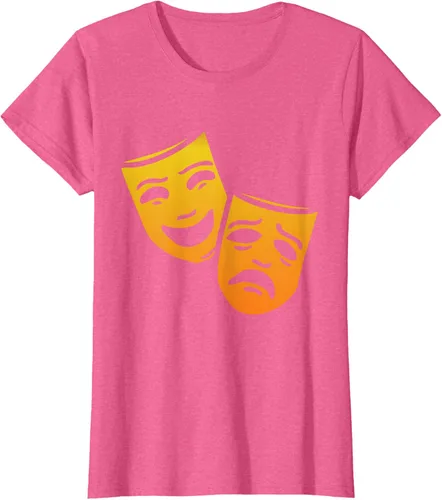Vista 46 de Comedia y tragedia griega teatro máscaras camiseta
