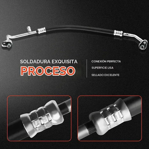 Vista 5 de A-Premium - Conjunto de manguera de línea de descarga A/C compatible con Honda para Civic 2006-2011 1.8L, alta presión, compresor a condensador