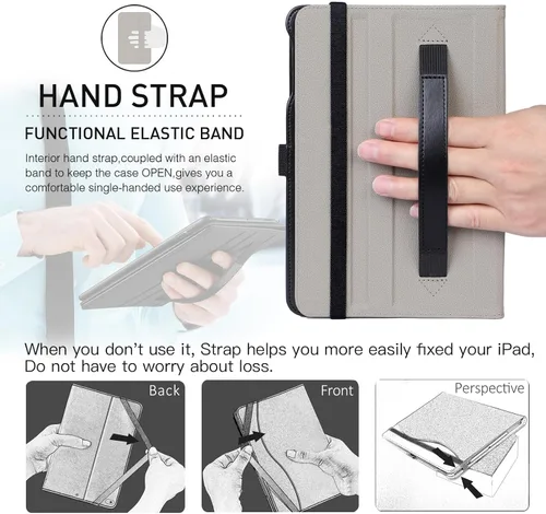 Vista 6 de Funda para iPad mini 5 2019/Mini 4 3 2 1 de 7.9 pulgadas, Cubierta Folio de Soporte de Cuero PU Premium con función de encendido y apagado