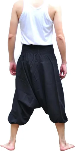 Vista 4 de Pantalones de estilo japonés para hombre, talla única, color marrón
