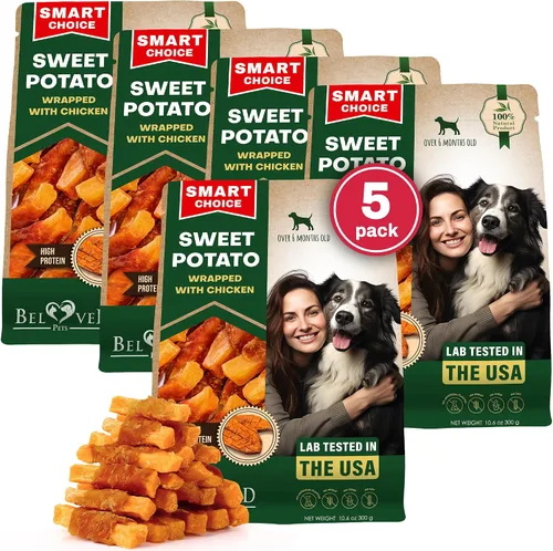 Vista 9 de Beloved Pets - Caprichos de batata dulce para perros y golosinas masticables de pato saludables 10.6 Oz - Snacks para cachorros y huesos blandos
