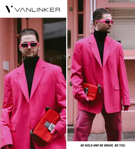 Vista 3 de VANLINKER Gafas de sol gruesas envolventes para mujeres y hombres, gafas futuristas Y2k VL9697