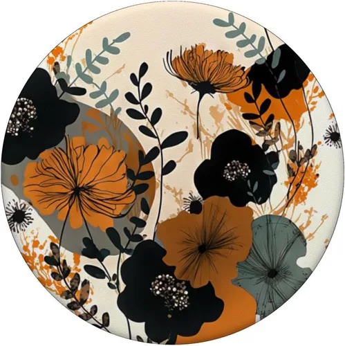 Vista 3 de Greenery Botanical Boho Wildflowers Line Art Floral PopSockets intercambiables PopGrip