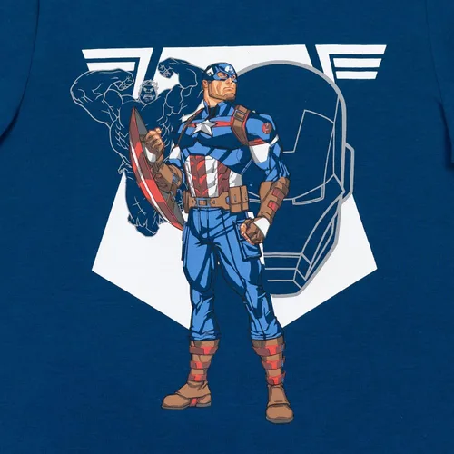 Vista 7 de Marvel Paquete de 3 camisetas gráficas de Avengers Captain America Spider-Man, Negro