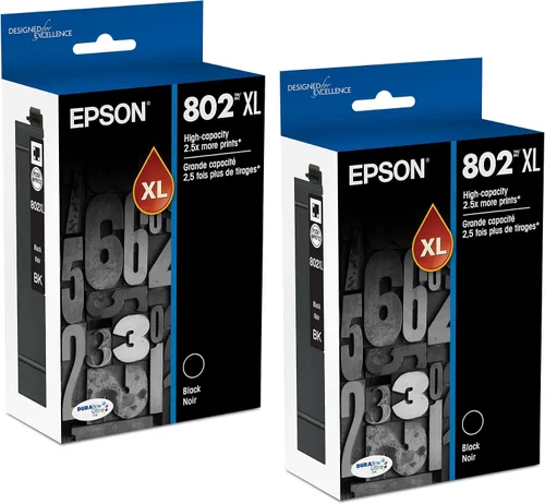 Vista 7 de EPSON 802 DURABrite Ultra Ink Cartucho negro de alta capacidad (T802XL120-S) funciona con WorkForce Pro WF-4720, WF-4730, WF-4734, WF-4740