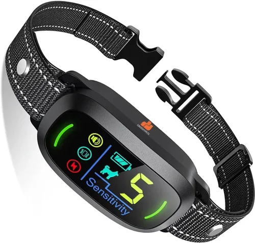 Vista 13 de Collar de perro antiladridos automático inteligente resistente al agua recargable Terminador de ladridos (collar de ladrido negro)
