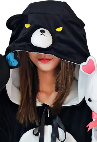 Vista 5 de Pexlaxy Kuma Kuma Kuma Bear Yuna - Conjunto de pijama para cosplay de Yuna Bear