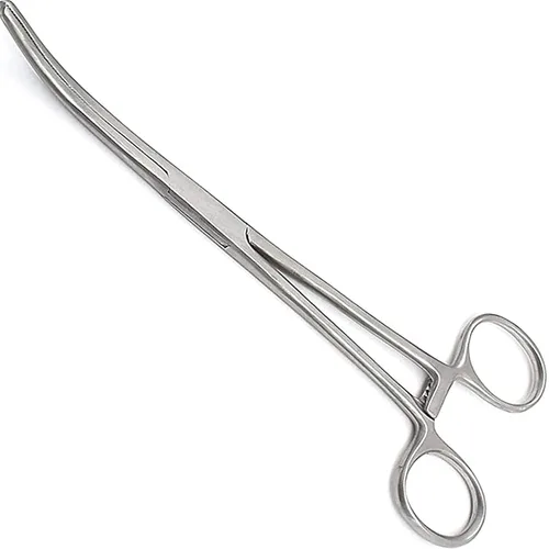 Vista 10 de Pinzas hemostáticas Kelly de precisión, pinzas de bloqueo, plateadas, acero inoxidable rectas y curvas (curvadas, 10,2 cm)