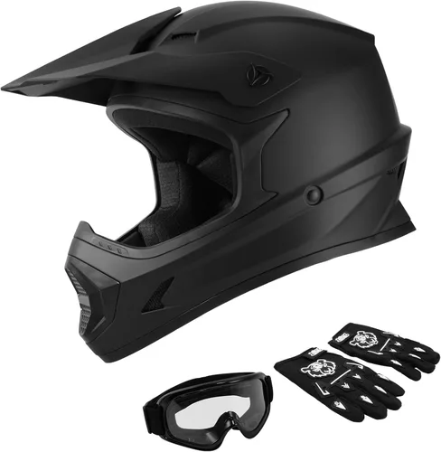 Vista 49 de SLMOTO - Casco DOT para niños y jóvenes, casco de motocross para todoterreno y calle, casco de motocicleta, casco de bicicleta de tierra, motocross