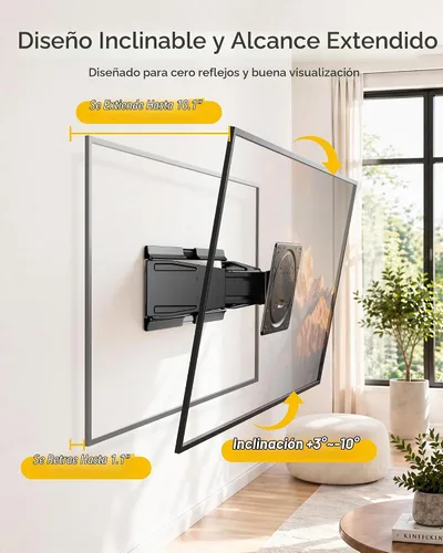 Vista 5 de monTEK 1.1" Ultra Slim Full Motion TV Wall Mount for 23-43 Inch TVs
