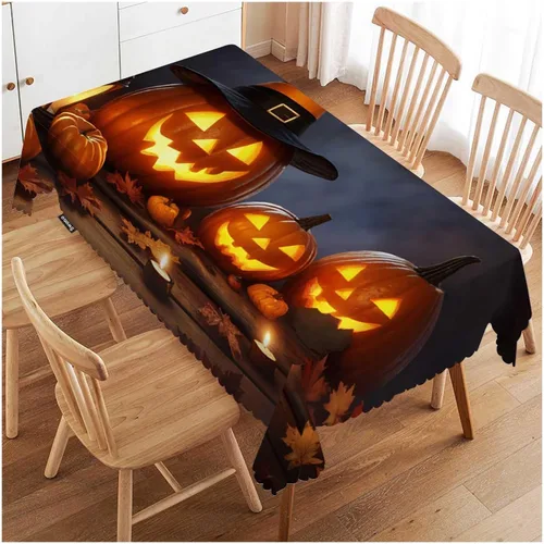 Vista 12 de Swono - Mantel rectangular de bambú con diseño de luz solar y bosque de bambú - Mantel a cuadros lavable para mesa de cocina, cena de festividades