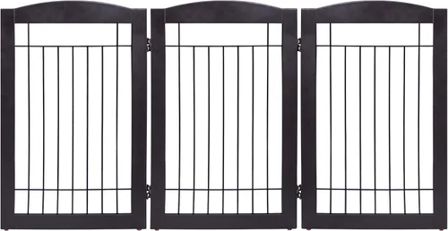 Vista 9 de Spirich Puerta de alambre independiente para mascotas, 30 pulgadas de alto, para casas, puertas, escaleras, valla de seguridad para cachorros
