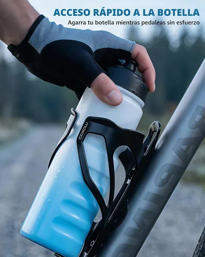 Vista 5 de MoKo Soporte para botella de agua para bicicleta con ranura para rastreador Negro