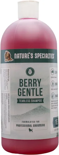 Vista 8 de Nature's Specialties Berry Gentle Ultra Concentrado Face and Body Wash para mascotas, hace hasta 16 galones, elección natural para peluqueros