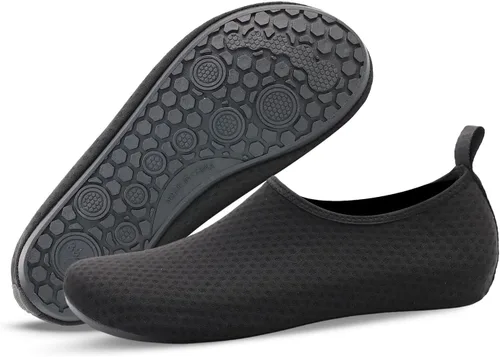 Vista 2 de Zapatos de agua para niños, mujeres y hombres sensación de pies descalzos, de secado rápido, calcetines acuáticos para playa, actividades al aire
