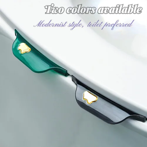 Vista 5 de Elevador de asiento de inodoro, 2 piezas pueden evitar tocar la manija de elevación de la tapa del inodoro, accesorios de baño modernos y prácticos
