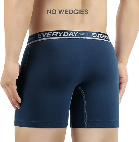 Vista 8 de Separatec Men's Underwear Cotton Boxer Briefs Breathable and Soft with Dual Pouch Design 7 Pack