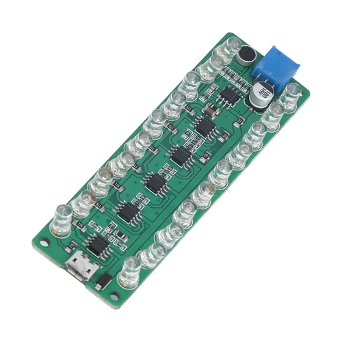 Vista 7 de LED VU Medidor de Nivel de Audio Indicador Control de Voz 5V-12V Ritmo Musical Visualizador Protección de Polaridad Inversa