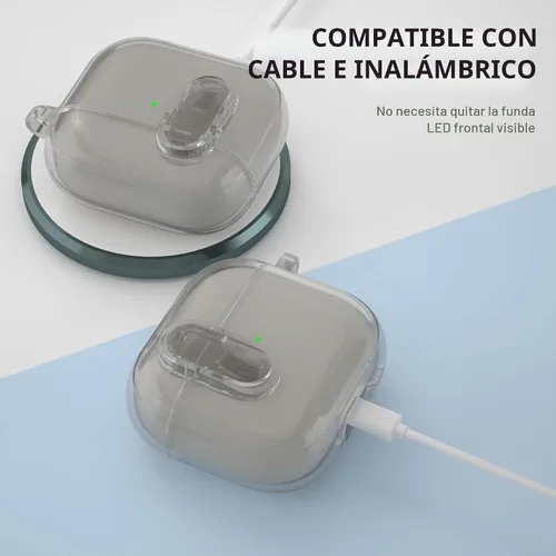 Vista 4 de Funda de protección contra caídas para AirPods Pro 2 con kit de limpieza B-Negro
