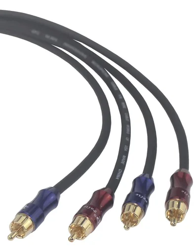 Vista 2 de VKheroKV RCA - Cable divisor de audio macho a conector RCA doble macho - chapado en oro / cable de cobre puro OFC 4n (1.5 pies)