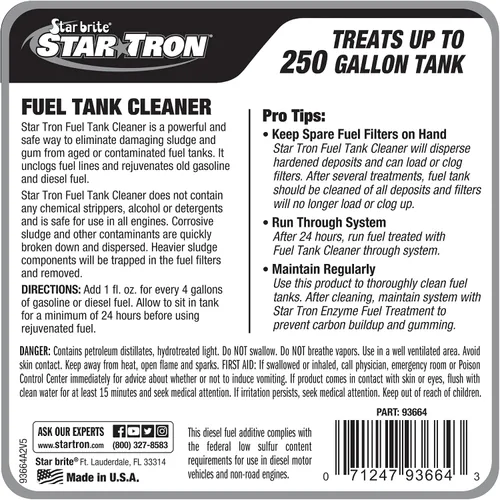 Vista 3 de STAR BRITE Star Tron Limpiador de depósito de combustible – Elimina lodos, barnices y otros depósitos – Rejuvanate combustible viejo y rancio