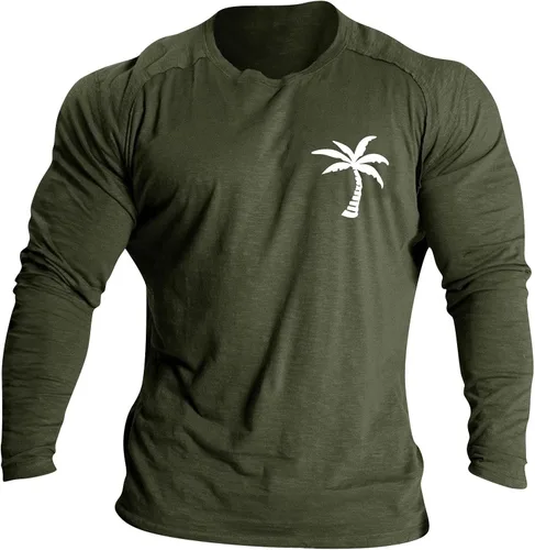Vista 5 de Men's Shirts Long Sleeve Crew Neck Casual Athletic Thermal Relaxed Fit Tees Trendy True Comfort Tops Black