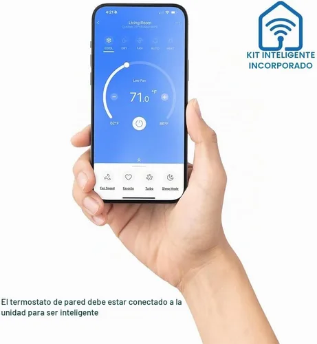 Vista 5 de Cooper & Hunter - Mini aire acondicionado con sistema de calefacción de 9,000 BTU, sin conductos, cassette de techo, con bomba de calor, termostato