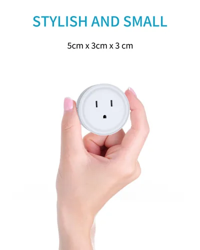 Vista 6 de Mini enchufe inteligente WiFi compatible con Alexa y Google Home APP enchufe de control remoto con temporizador y control de grupo, no requiere