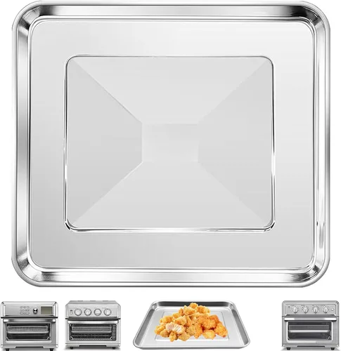 Vista 9 de 2 piezas de repuesto para freidora de aire Cuisinart TOA-60 TOA-65 TOA-70, horno de convección tostadora, 12 x 11 pulgadas de repuesto de bandeja