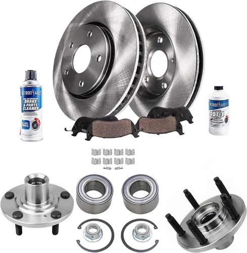 Vista 62 de Detroit Axle - Rotores de freno para Nissan NV2500 NV3500 NV1500 NV1500 2012-2021, repuesto de rotores de freno de disco: rotor delantero de 14.17