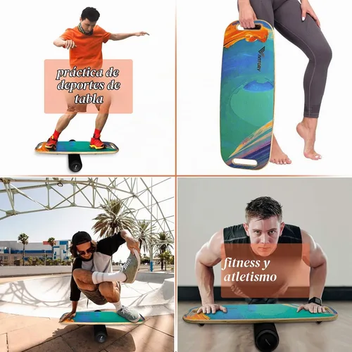 Vista 5 de VIVITORY - Tabla de equilibrio, tabla de rodillos con mango