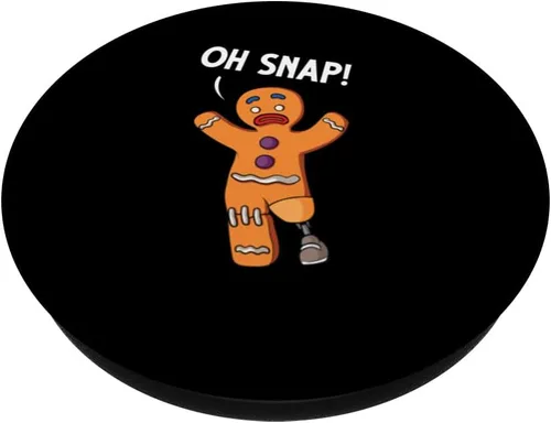 Vista 2 de Oh Snap - Bromas para amputados de pierna de jengibre PopSockets intercambiables PopGrip