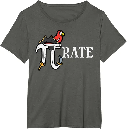 Vista 77 de Pirate Pi Funny Math Pie Halloween Disfraz Maestro Hombres Mujeres Camiseta Asphalt Grey