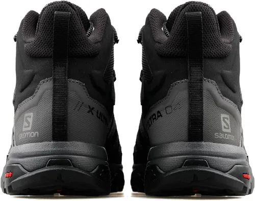 Vista 4 de Salomon Botas de senderismo X Ultra 4 Mid Gore-tex para hombre, Gris Negro, M