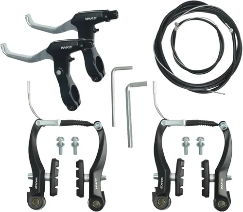 Vista 14 de FOMTOR Juego de pinzas de freno C para bicicleta, freno trasero y delantero, aleación de aluminio, freno lateral para MTB, bicicleta de montaña