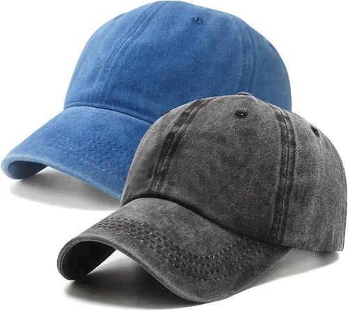Vista 17 de PFFY 2 Packs Vintage Washed Distressed Baseball Cap Golf Dad Hat for Men Women