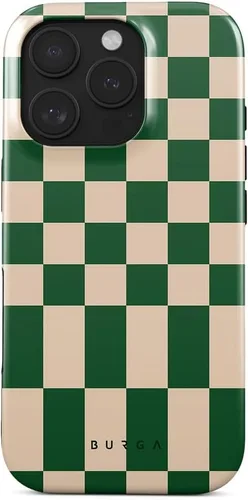 Vista 118 de BURGA - Funda p/teléfono compatible con iPhone 13 Pro, carcasa rígida híbrida de 2 capas + Funda protectora de silicona, almendras latte a lunares