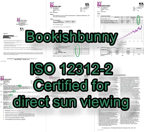 Vista 8 de Bookishbunny 5 pares de anteojos de plástico para visión del sol con certificación ISO, color rojo, tamaño adulto (negro + rojo)